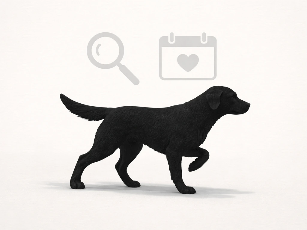 Stylized bird dog silhouette with a magnifying glass and social calendar icon over a clean editorial background.